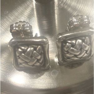 John Hardy Vintage Basket Weave Stud Earrings